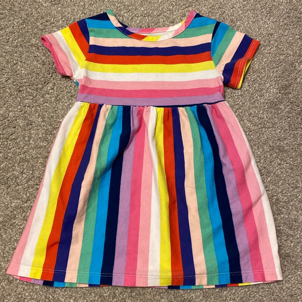 Wonder Nation rainbow stripe dress size 18 months